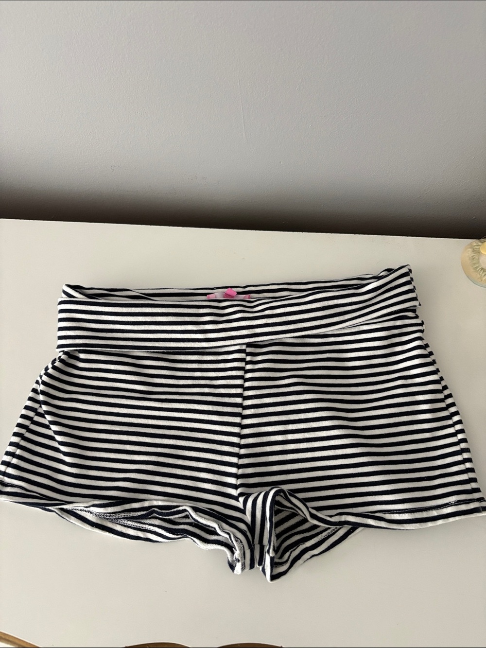 Edikted Black & White Striped Fold Over MicroShort